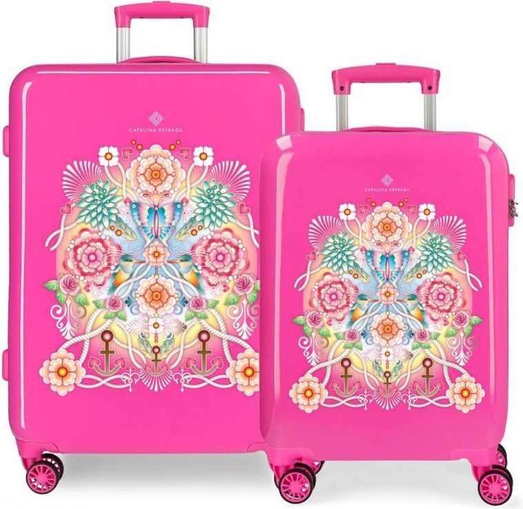 JOUMMABAGS ABS Cestovní kufry Catalina Estrada Abanico Fuchsia SADA ABS plast, 33/75 l - obrázek 1
