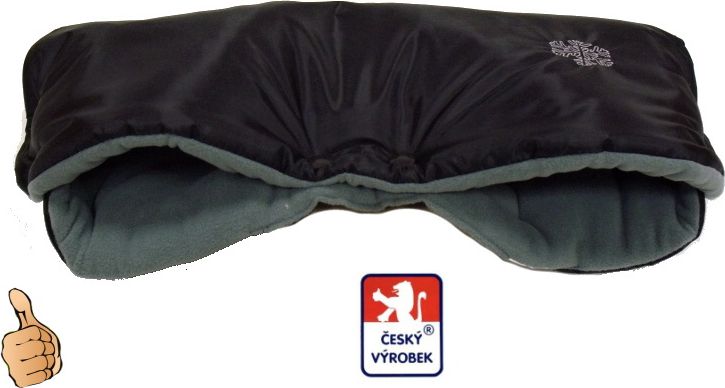 Rukávník na kočárek, Dětský svět, černá/tmavěšedá, klasický - obrázek 1