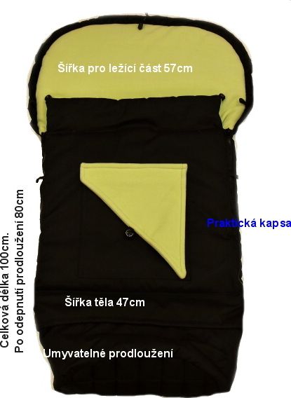 Zimní fusak combi, 3v1 do kočárku, červený, Dětský svět - obrázek 7