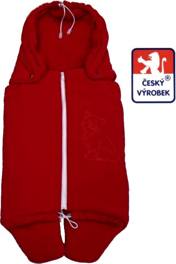 Zimní fusak do kočárku/autosedačky Dětský svět červený - obrázek 1