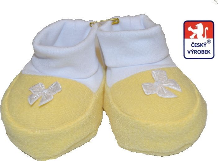 Kojenecké papučky pro miminko Dětský svět Luper, žluté - obrázek 1