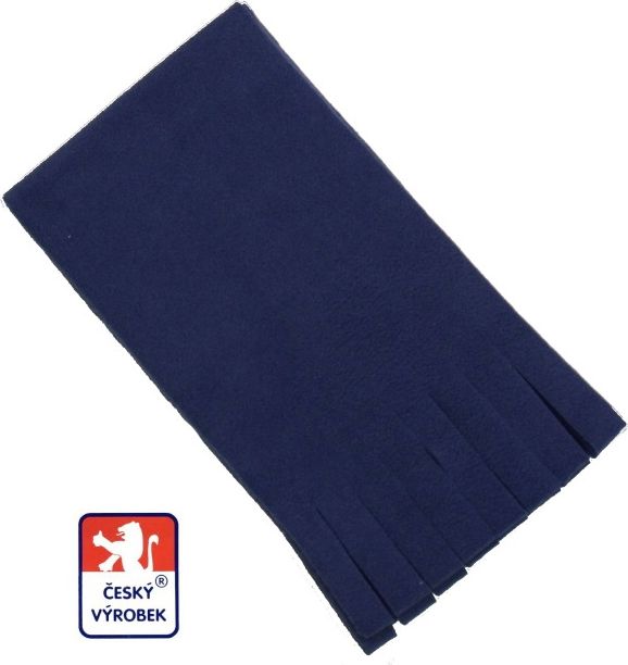 Dětská zimní šála Dětský svět fleece s prostřihem jeans - obrázek 1
