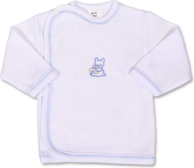 Kojenecká košilka New Baby vyšívaná, velikost 56, modrý Medvídek - obrázek 1