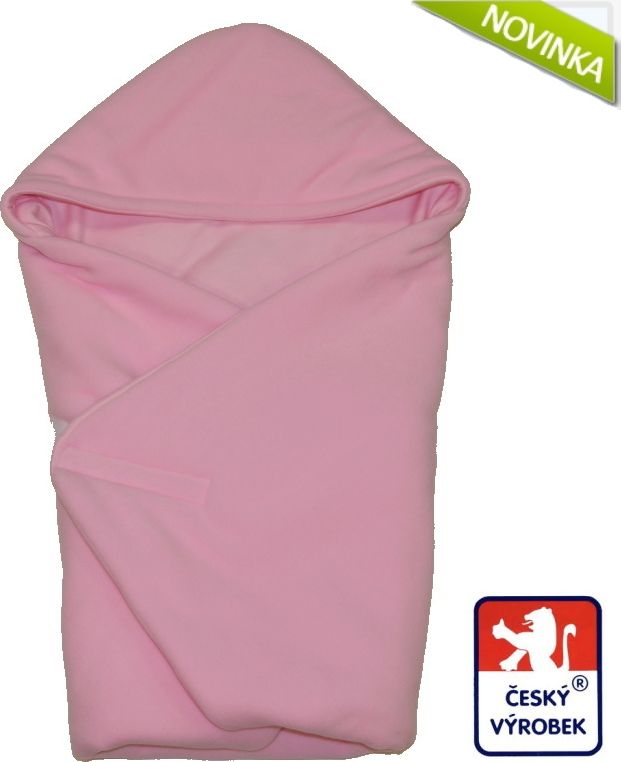 Zimní zavinovačka do autosedačky Dětský svět fleece/bavlna, sv.růžová - obrázek 1