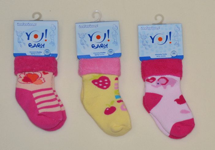 Dětské froté ponožky YO BABY holčičí velikost 6-9 měsíců M - obrázek 1