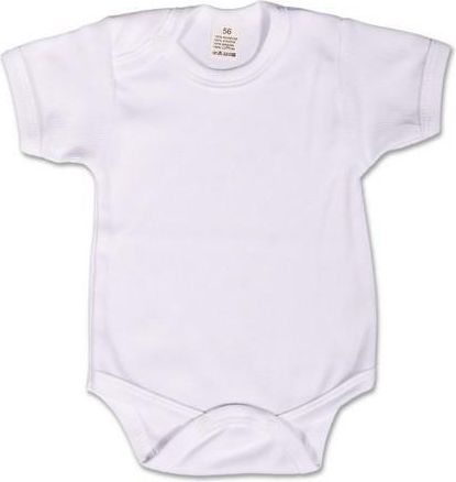 Bílé kojenecké body, krátký rukáv, Gama,  vel.62 - obrázek 1