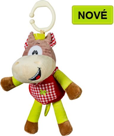 Plyšová hračka na kočárek/postýlku, hrající, smějící se Koník, Baby Ono - obrázek 1