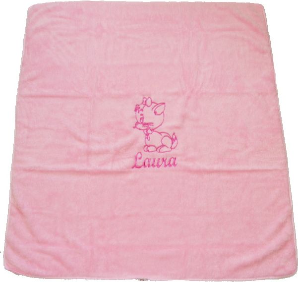 Deka na kočárek, růžová Lamová se jménem Laura - obrázek 1