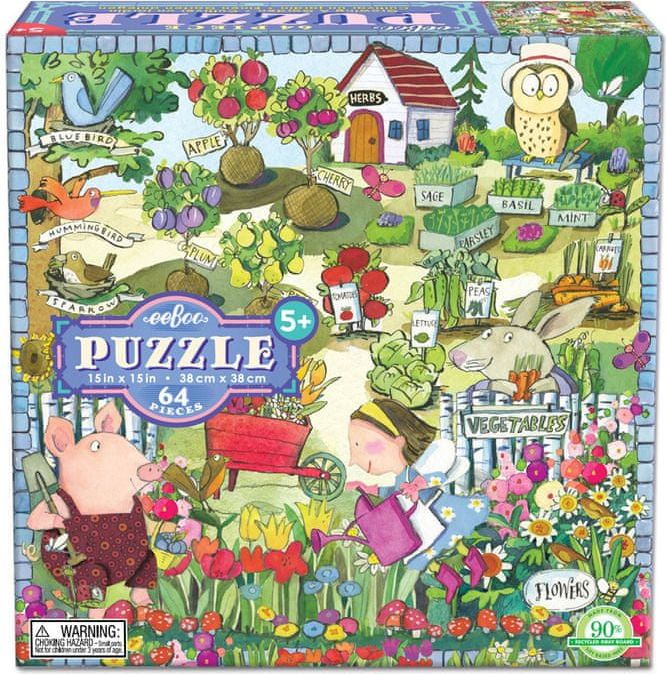eeBoo Puzzle Zahrada 64 dílků - obrázek 1