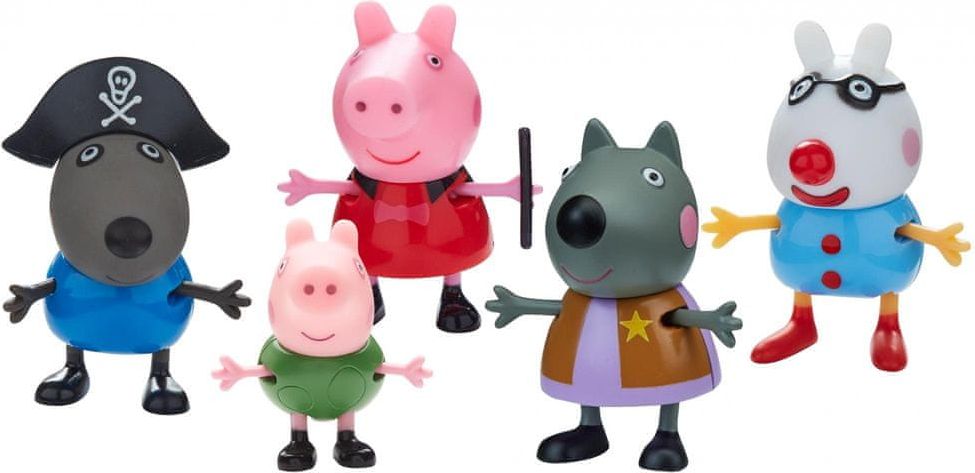 TM Toys Peppa Pig - Maškarní šaty, set 5 figurek - obrázek 1