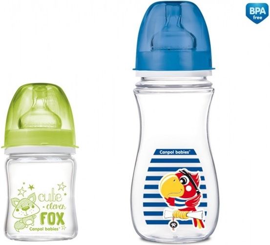 Láhev EasyStart PURE glass 120 ml + Láhev EasyStart Piráti 300ml 0% BPA ZDARMA - obrázek 1