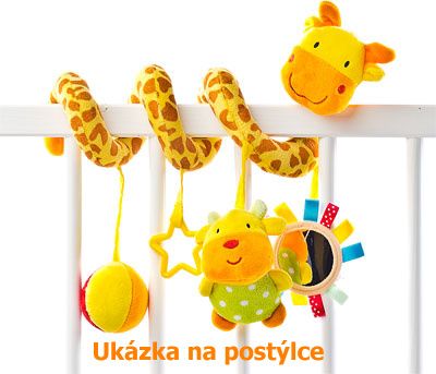 Plyšová spirála na postýlku Baby mix růžová Myška - obrázek 3