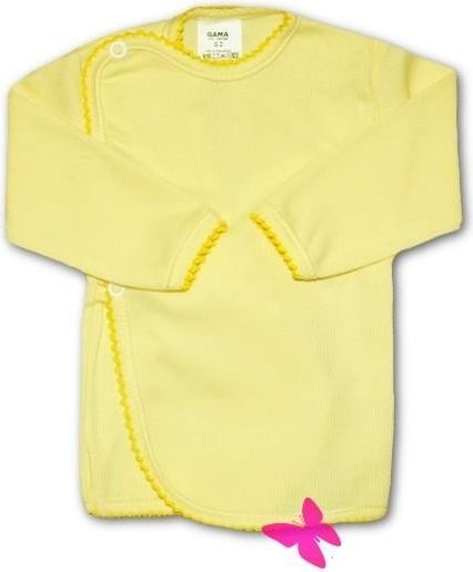 Kojenecká košilka, Gama, hladká, žlutá vel.68 - obrázek 1