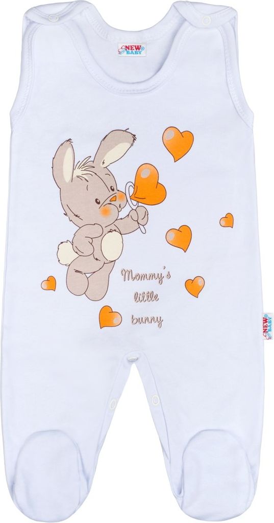Bílá kojenecká soupravička New Baby Králíček se srdíčky velikost 50 - obrázek 2