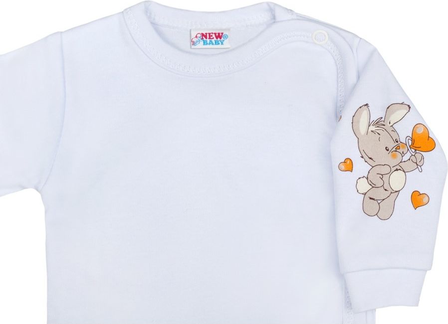 Bílá kojenecká soupravička New Baby Králíček se srdíčky velikost 50 - obrázek 6