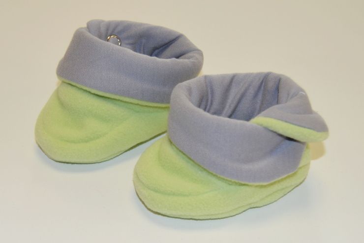 Kojenecké papučky, Dětský svět, fashion baby, zelenošedé vel.0 - obrázek 1