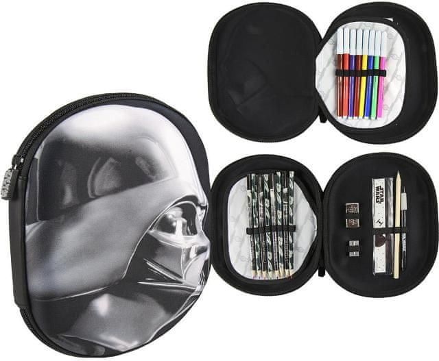 Cerda Dvoupatrový penál Star Wars 3D Darth Vader plný - obrázek 1