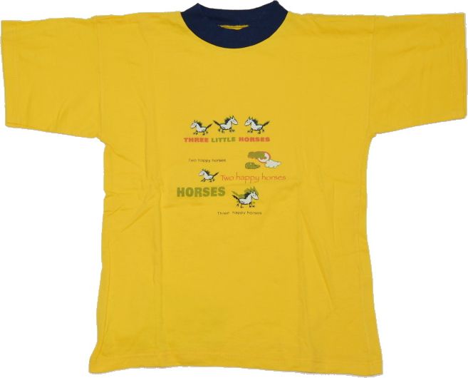 Dětské tričko s krátkým rukávem Progressive žluté horse velikost 86 Výprodej - obrázek 1