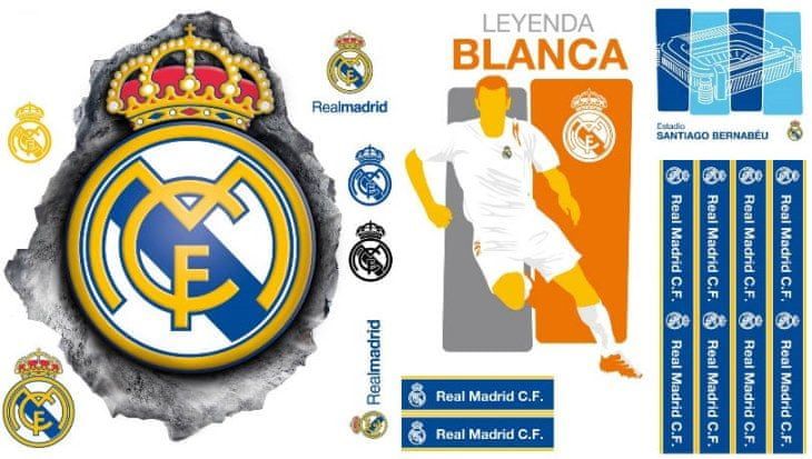 Imagicom Samolepka na zeď Logo 3D FC Real Madrid 60x60 cm - obrázek 1