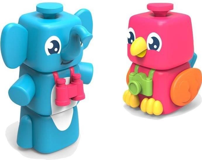 Tomy skládací postavičky slon a papoušek - obrázek 1