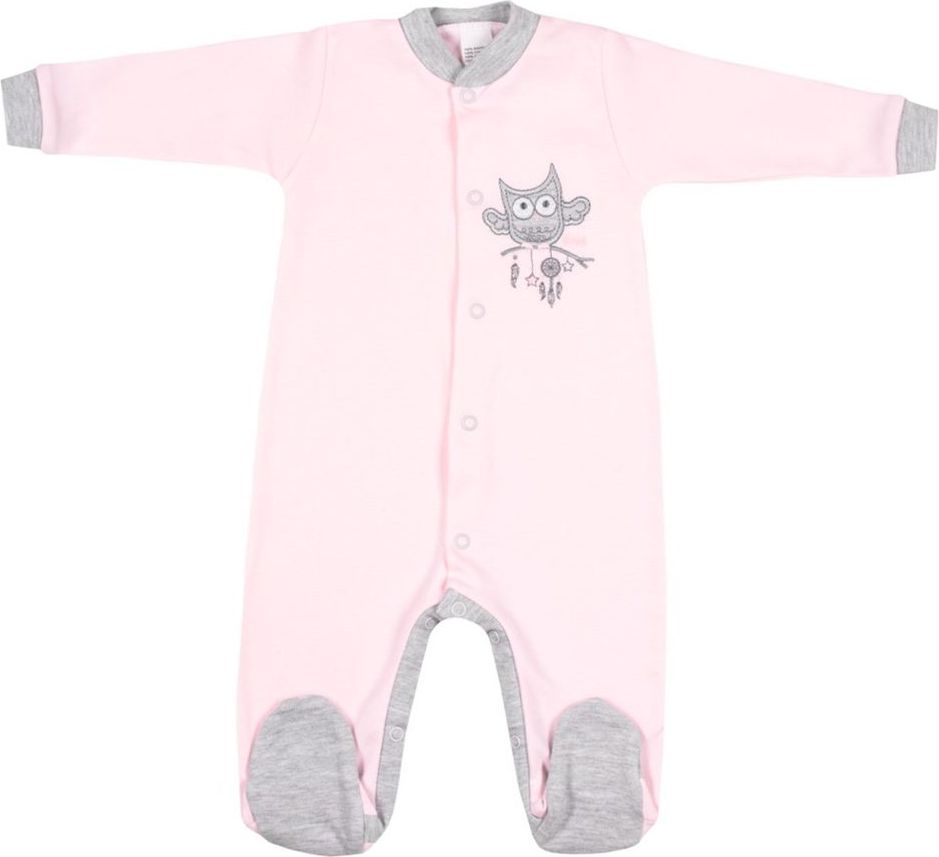 NEW BABY Kojenecký overal New Baby Owl růžový - Kojenecký overal New Baby Owl růžový - obrázek 1