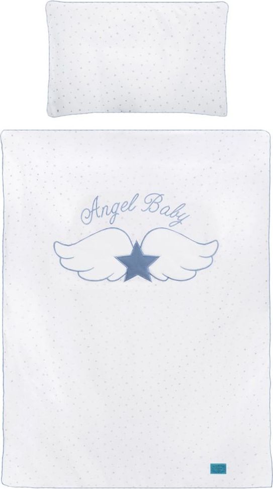 BELISIMA 5-dílné ložní povlečení Belisima Angel Baby modré - 5-dílné ložní povlečení Belisima Angel Baby 90/120 modré - obrázek 1