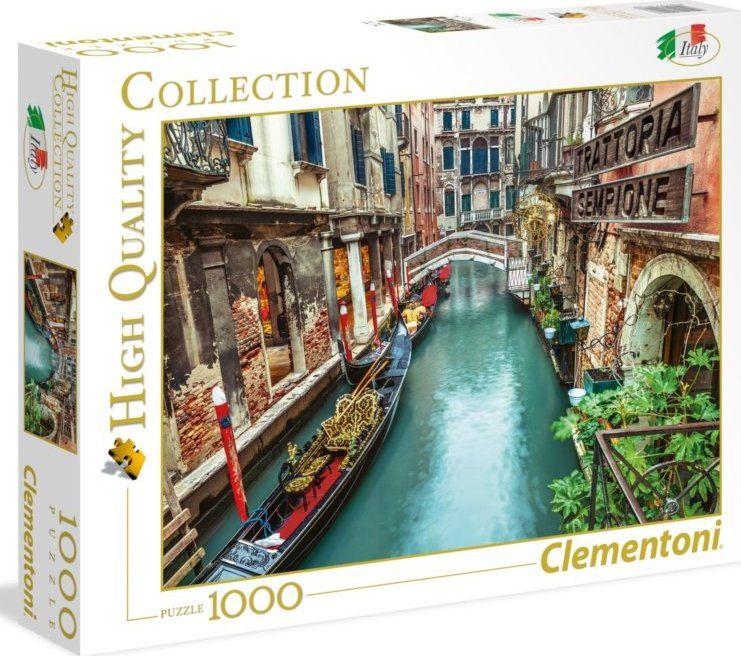 CLEMENTONI Puzzle Benátský kanál, Itálie 1000 dílků - obrázek 2