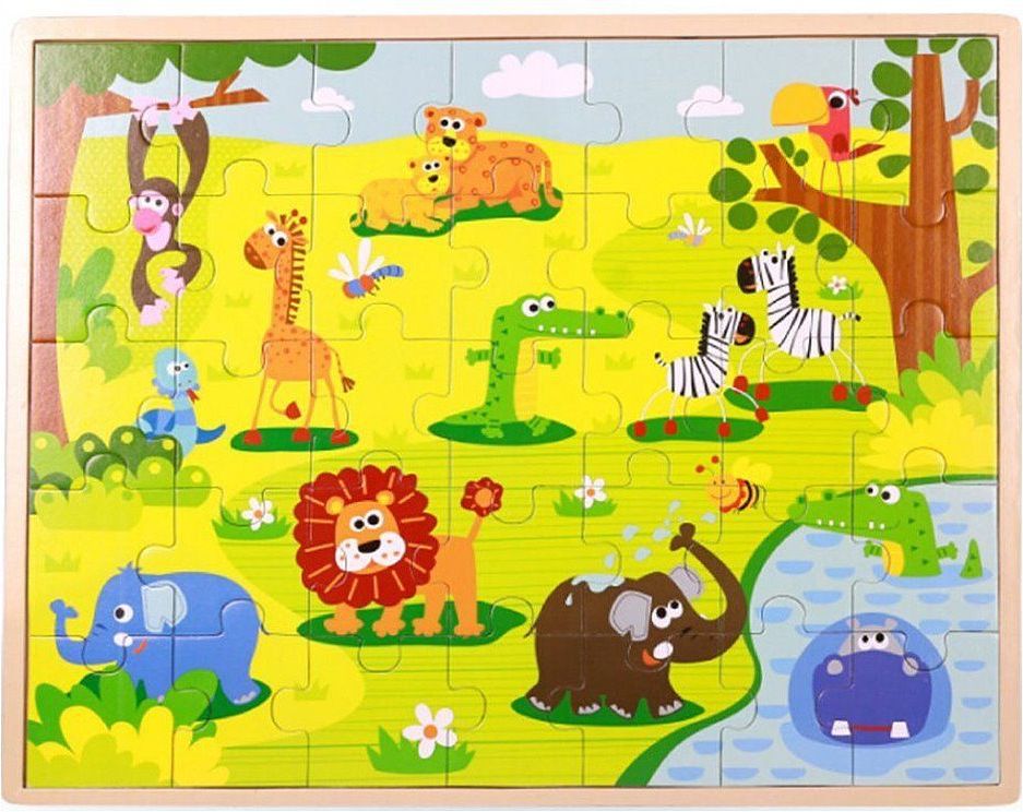 TOP BRIGHT Dřevěné puzzle Safari 35 dílků - obrázek 1