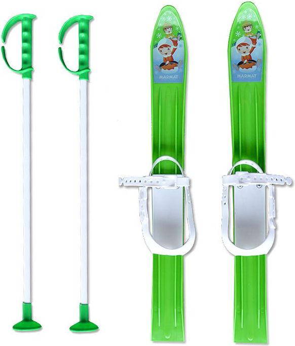Master Baby Ski 60 cm - dětské plastové lyže - zelené - obrázek 1