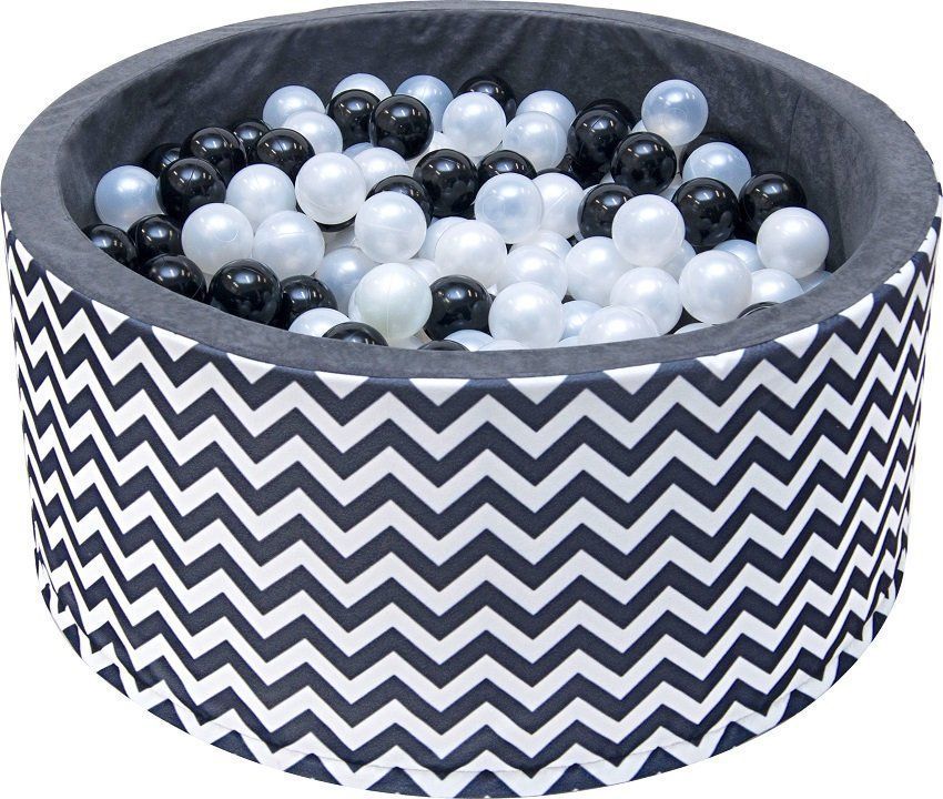 iMex Toys 2860 Suchý bazén s míčky černo-bílý - obrázek 1