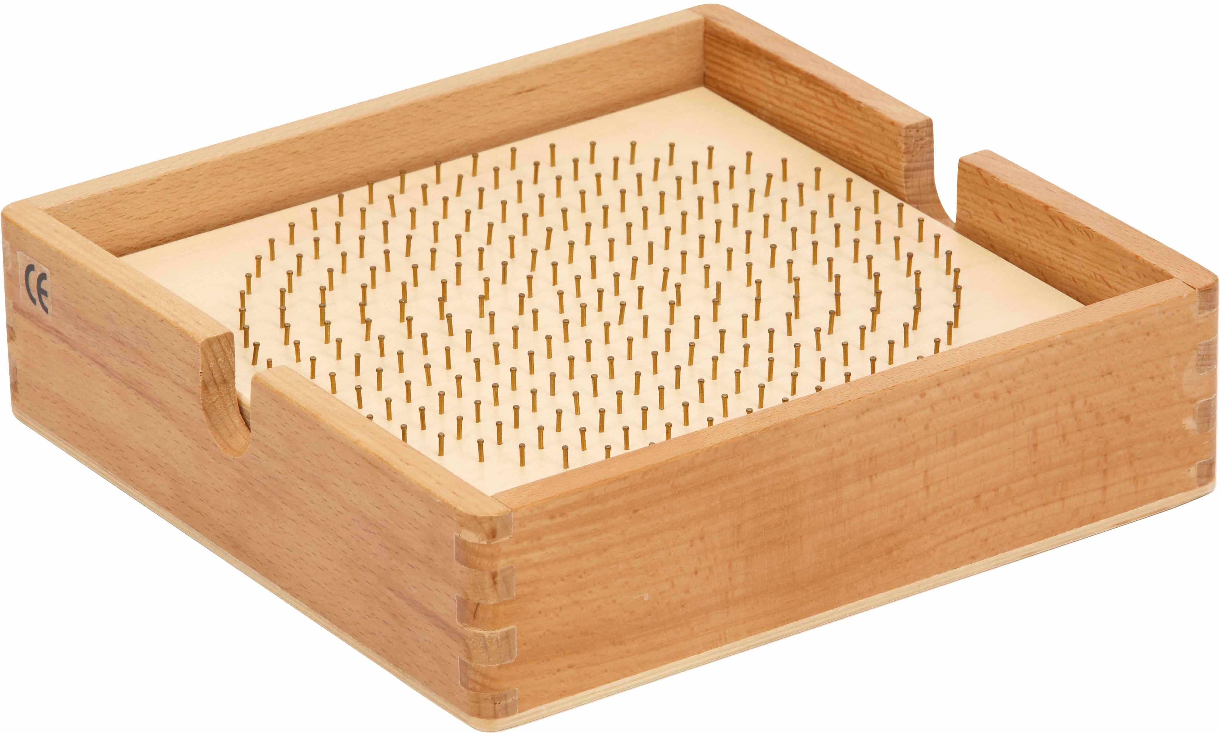 Educo E095027 Bead board wood - round with box - obrázek 1