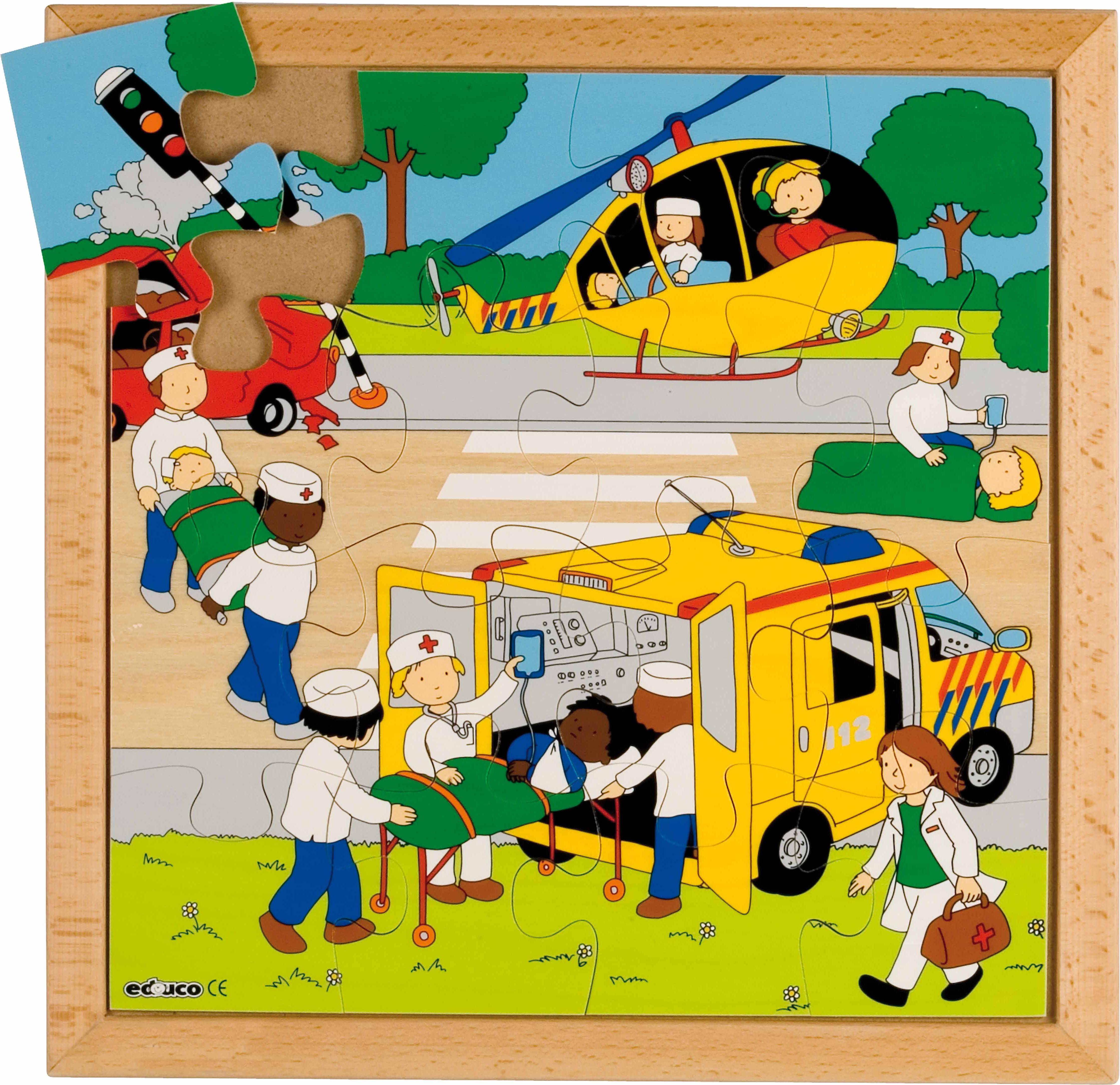 Educo E522072 Street action puzzle - rescue - obrázek 1