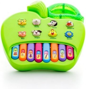 Euro Baby Edukační hračka hrající jablko - zelené - obrázek 1