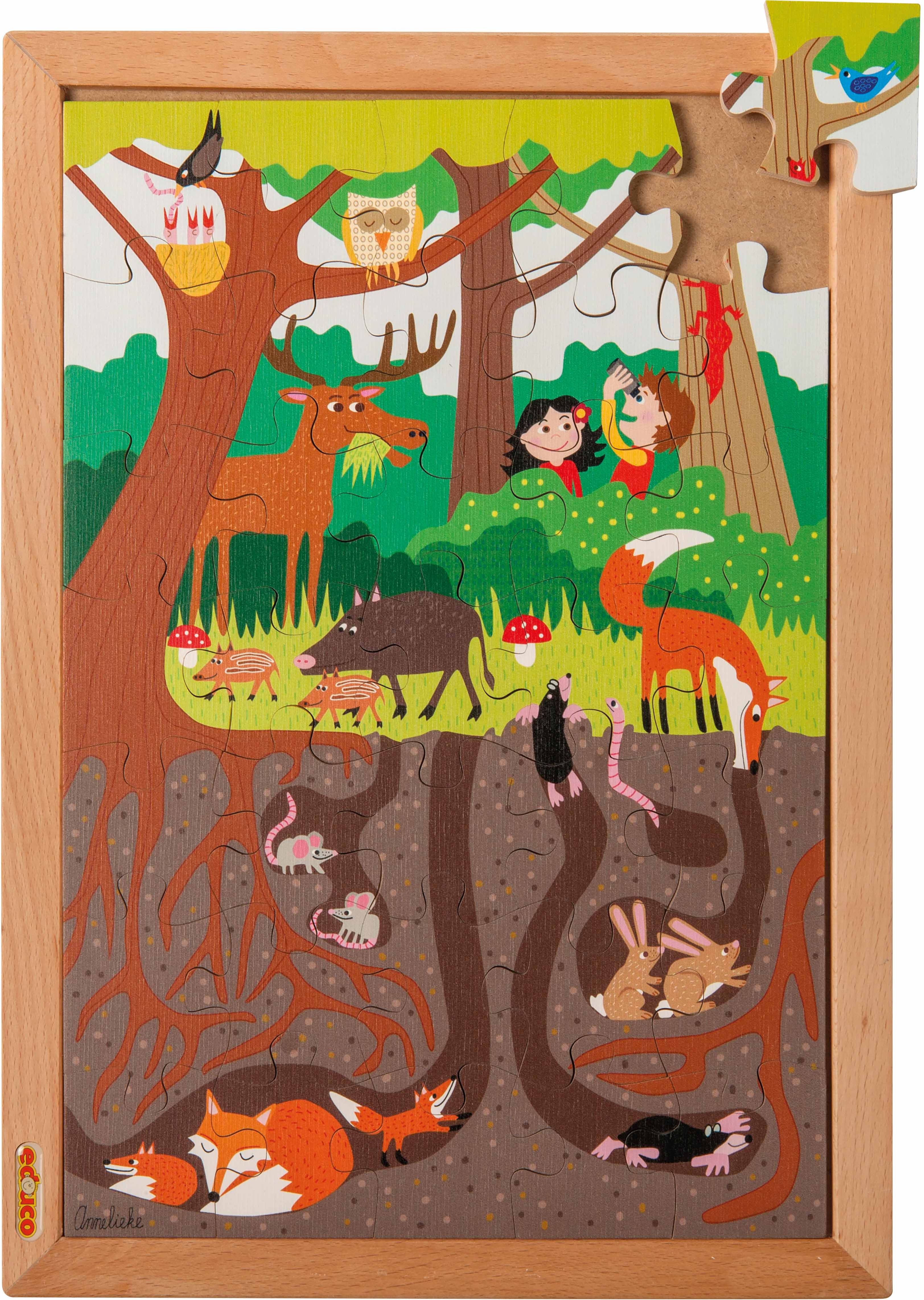 Educo E523373 Above and beneath puzzle - into the woods - obrázek 1