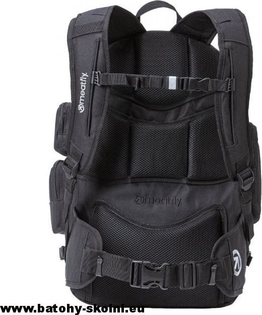 Studentský batoh Meatfly Wanderer 2021 Black - Doprava Zdarma - obrázek 3