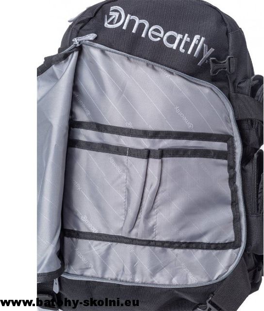 Studentský batoh Meatfly Wanderer 2021 Black - Doprava Zdarma - obrázek 5
