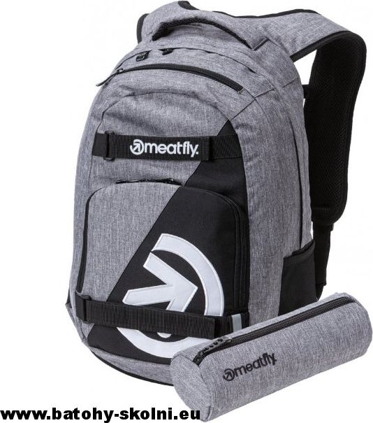 Studentský batoh Meatfly Exile 4 A Heather Grey, Black - Doprava Zdarma - obrázek 2