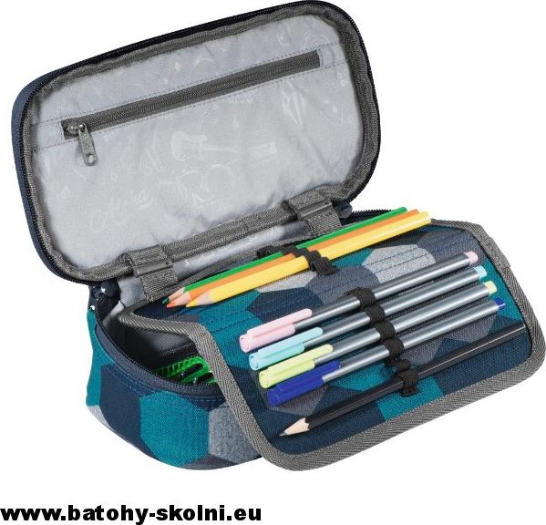Penál CoocaZoo PencilDenzel, Blue Geome - obrázek 3