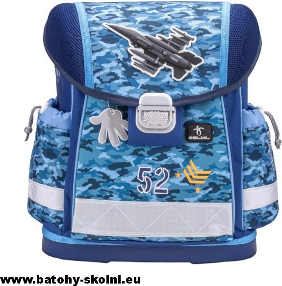 Školní aktovka Belmil 403-13 Stíhačka Military 3 dílný set - Doprava Zdarma - obrázek 3