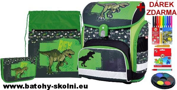 Školní aktovka 3 dílný set Stil Tyranosaurus Rex - Doprava Zdarma - obrázek 1