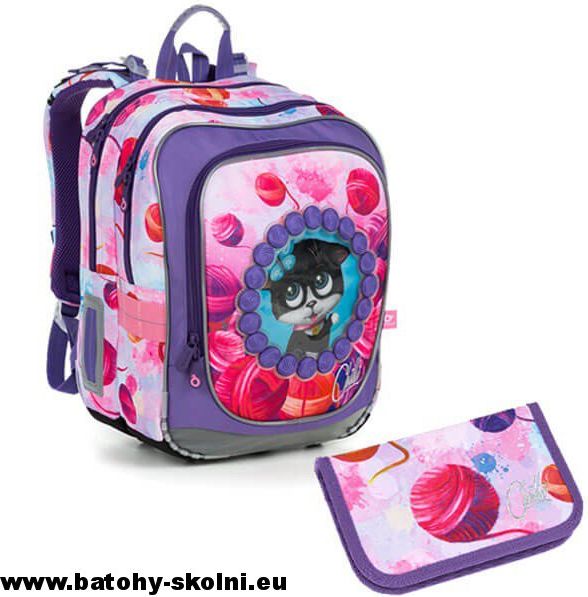 Školní batoh Kočičky Topgal 2 dílný set ENDY 19005 Small - obrázek 1