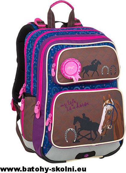 Školní batoh Koníček 3 dílný set Bagmaster GALAXY 9 B - Doprava Zdarma - obrázek 8