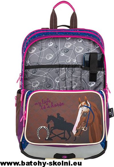 Školní batoh Koníček 3 dílný set Bagmaster GALAXY 9 B - Doprava Zdarma - obrázek 11