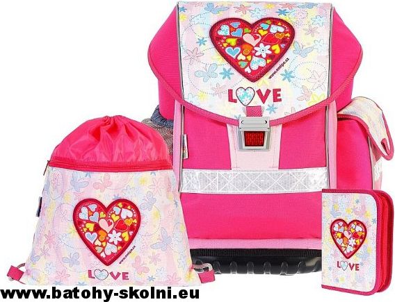 Školní batoh Emipo Ergo Two Love srdce 3 dílný set - Doprava Zdarma - obrázek 1