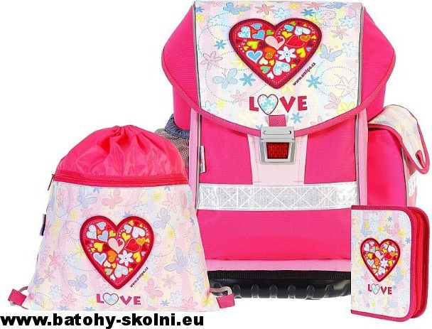 Školní batoh Emipo Ergo Two Love srdce 3 dílný set - Doprava Zdarma - obrázek 2