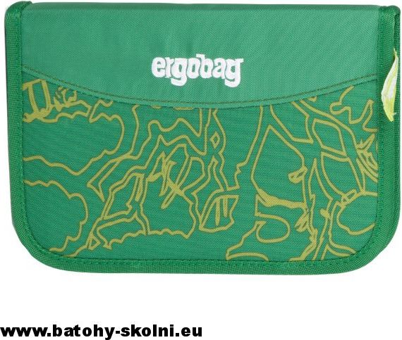 Jednopatrový vybavený školní penál Ergobag zelený 2016 - obrázek 1