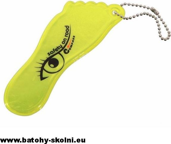 Přívěsek na klíče Reflexní noha žlutý - obrázek 1