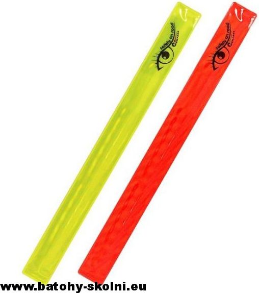 Výstražné reflexní pásky 2 dilná sada 30 cm žlutý červený - obrázek 1