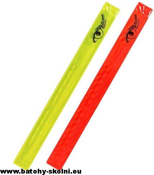 Výstražné reflexní pásky 2 dilná sada 30 cm žlutý červený - obrázek 2