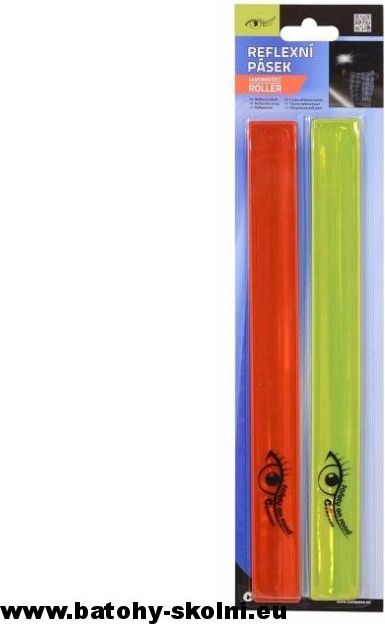Výstražné reflexní pásky 2 dilná sada 30 cm žlutý červený - obrázek 3